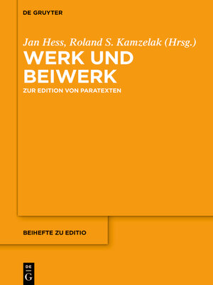 cover image of Werk und Beiwerk